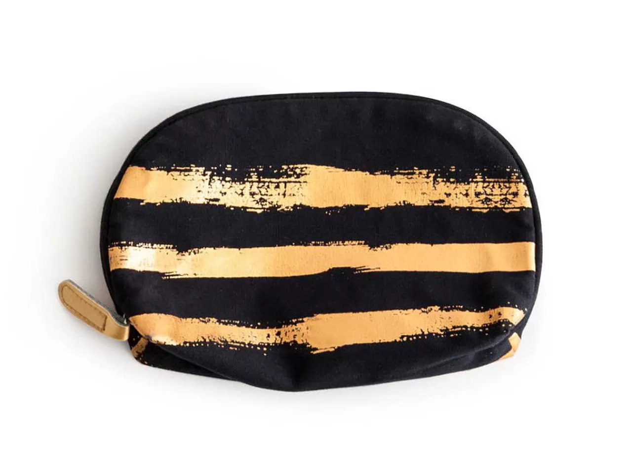 Cheap Anything Goes Cosmetic Bag Gold Brush Stroke Cosmetic Bags