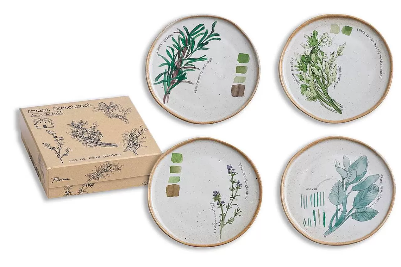 Shop Farm To Table Plates Herbs S/4 Plates