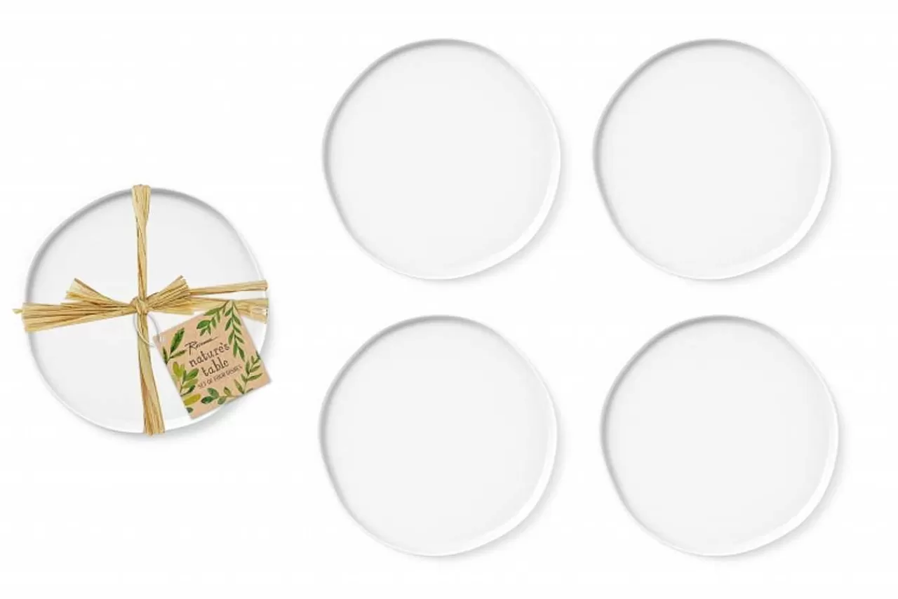 Clearance Nature'S Table Plate White S/4 Plates