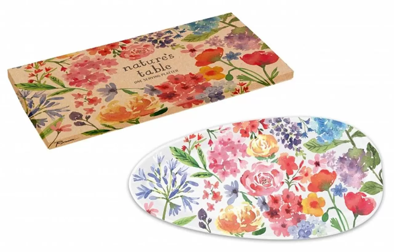 New Nature'S Table Platter Floral Platters