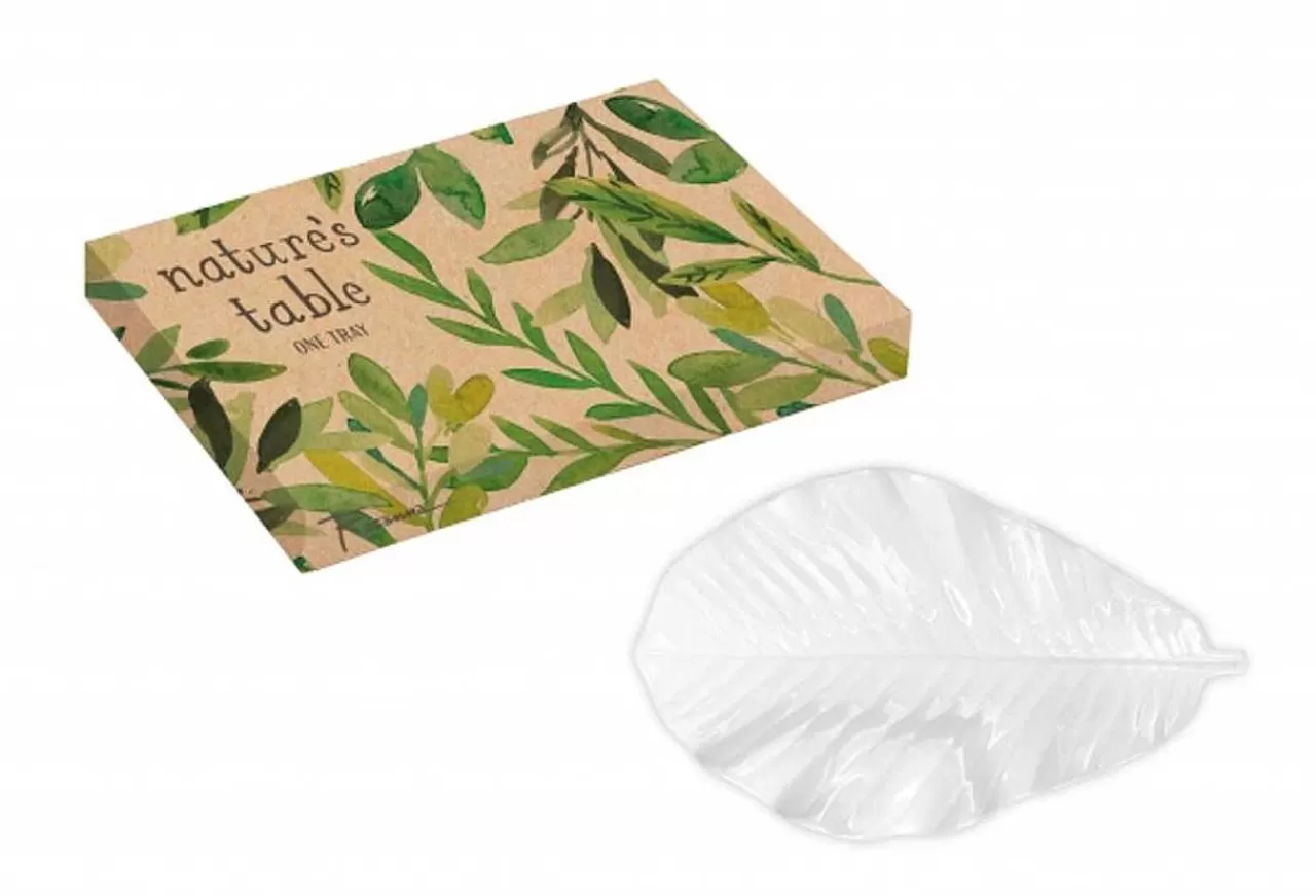 Discount Nature'S Table Tray Leaf White 6 X 3 Trays